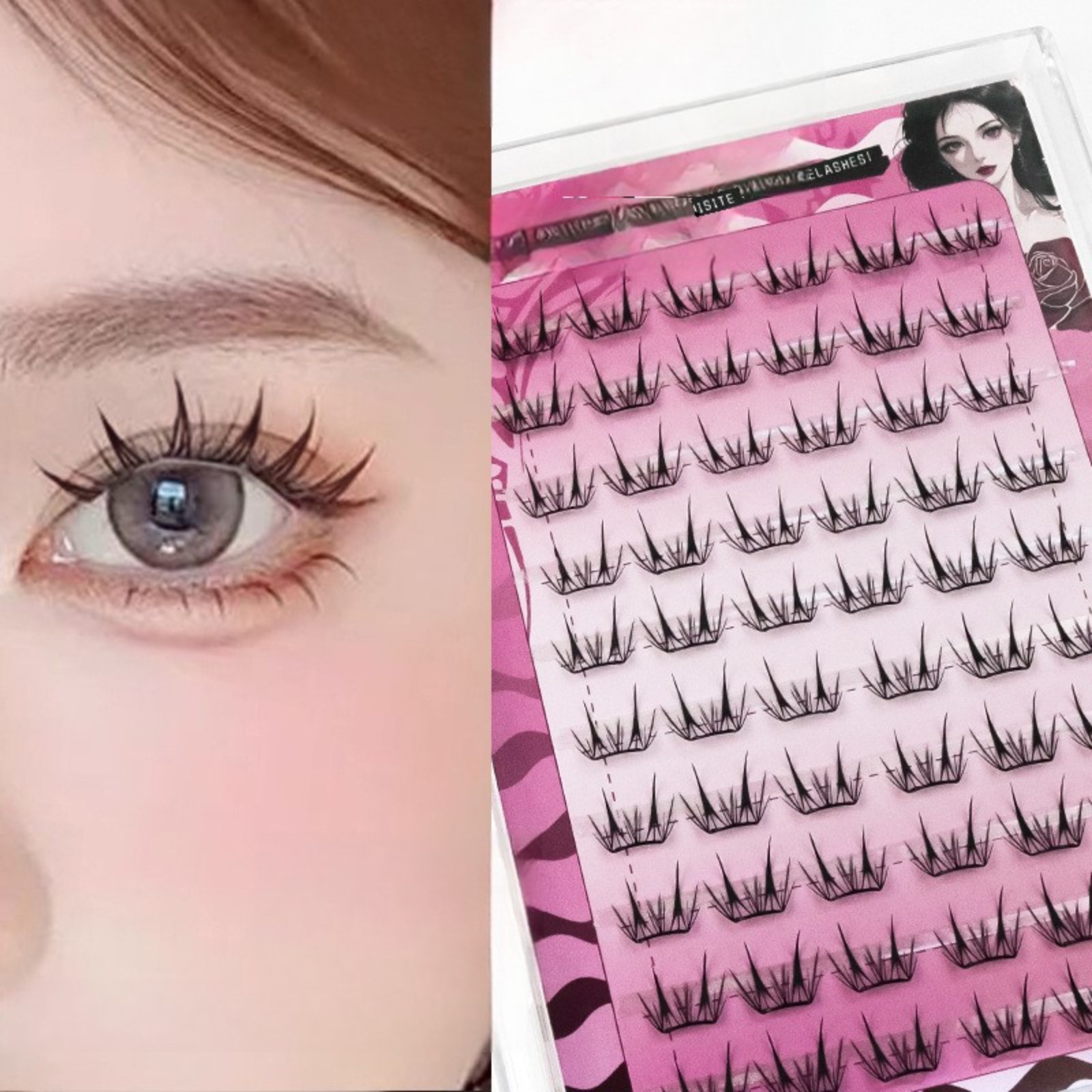 Eyelash Extension Uv Glue - Ciglia Finte Autoadesive Senza Colla, Ciuffetti