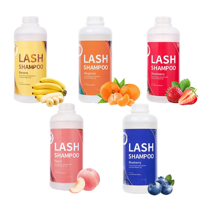 Eyelash Extension Wash Kit - 1L Detergente per ciglia Schiuma Shampoo