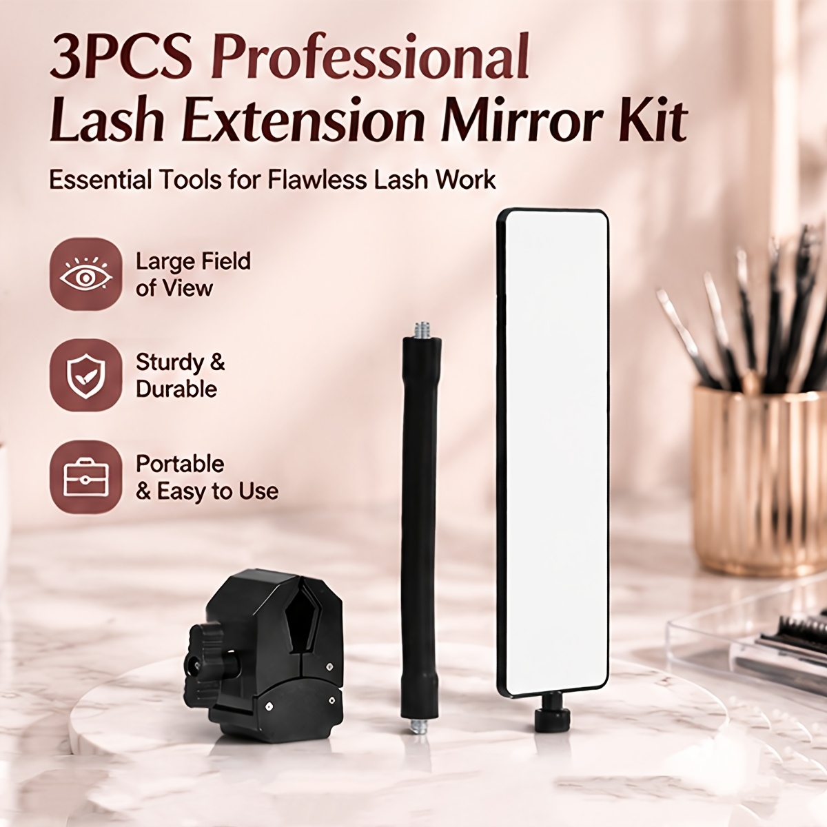 Individual Lash Tray - Set di 3 Specchi Professionali per