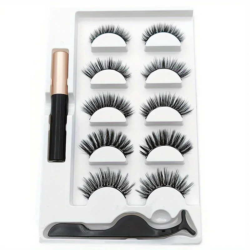 Set di 5 paia di ciglia magnet - Eyelash Extension Uv Glue recensione e prezzo
