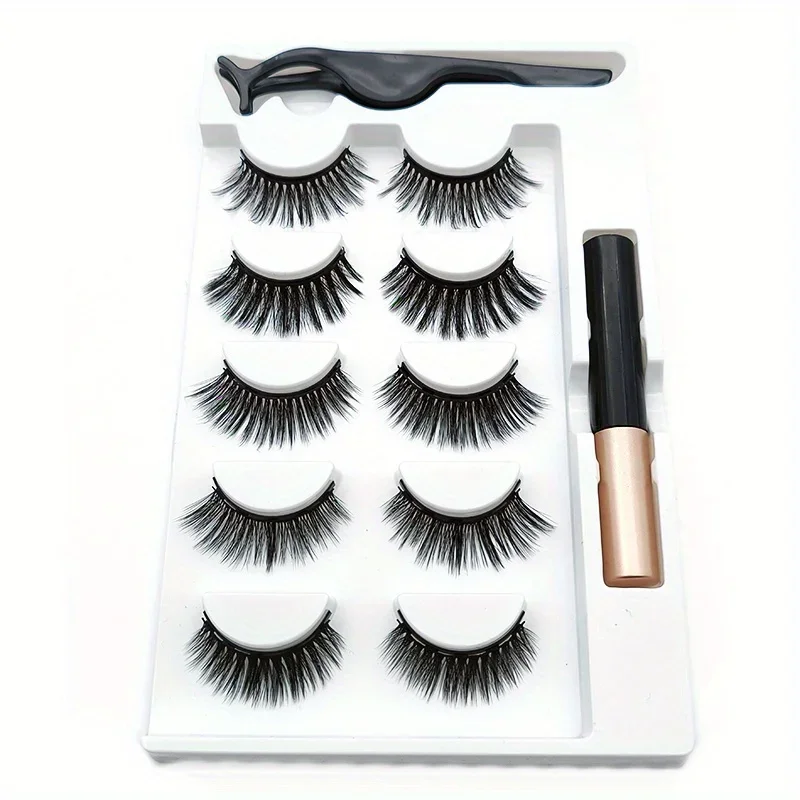 Set di 5 paia di ciglia magnet - Eyelash Extension Uv Glue recensione e prezzo