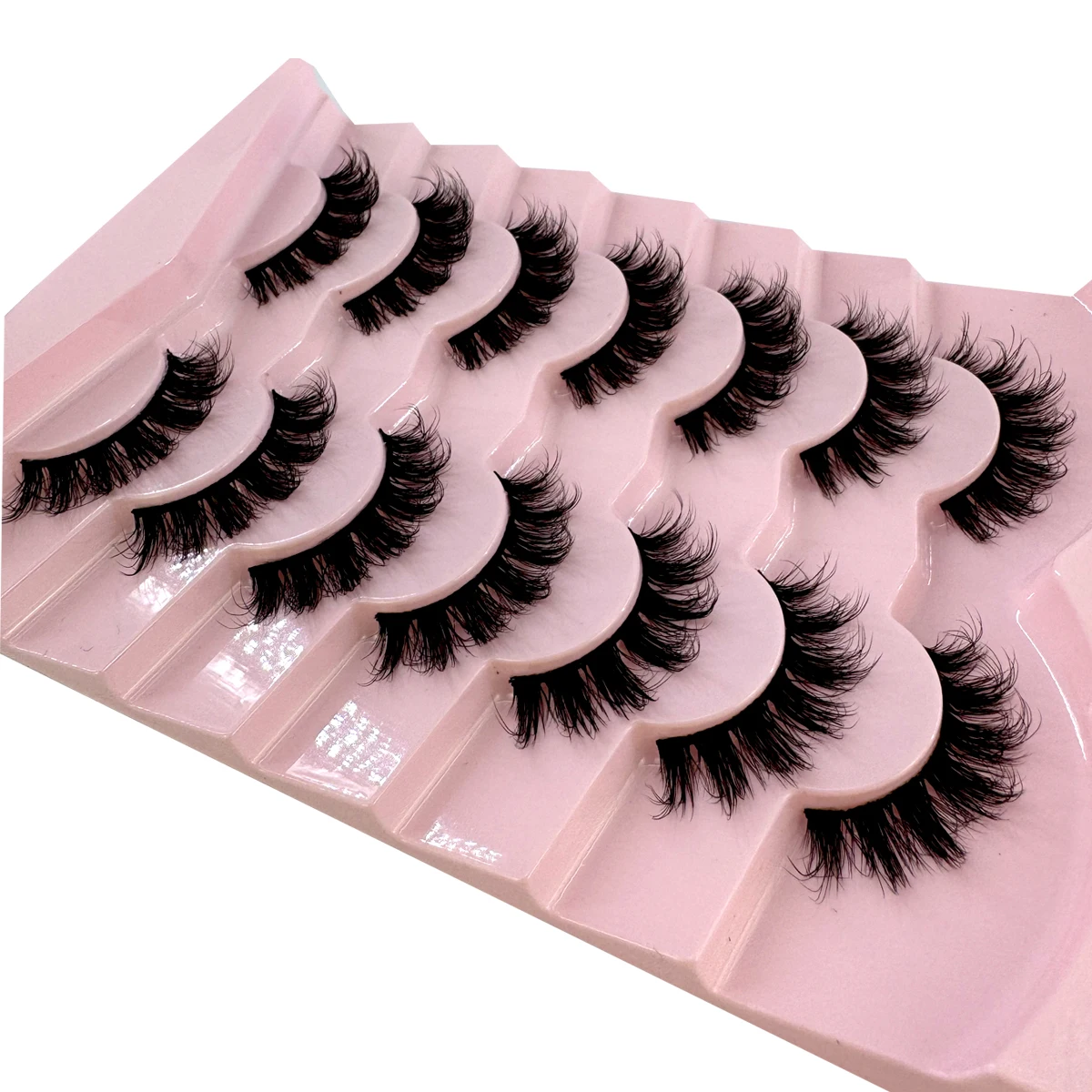AMSDCN 7 Paia di Ciglia Finte  - Eyelash Extension Volume Cat Eye recensione e prezzo