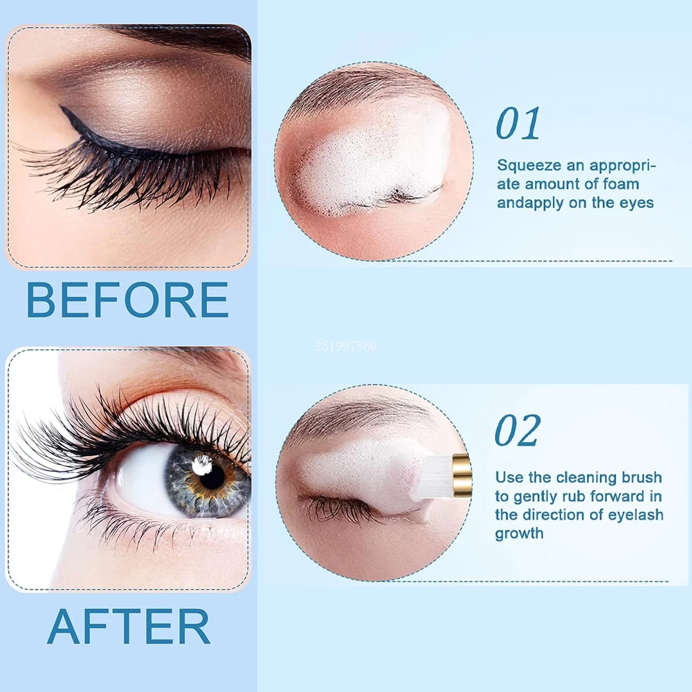 50/25 pezzi rimozione estensio - Eyelash Extension Wash Kit recensione e prezzo